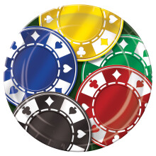 Pokerchips Tallrikar