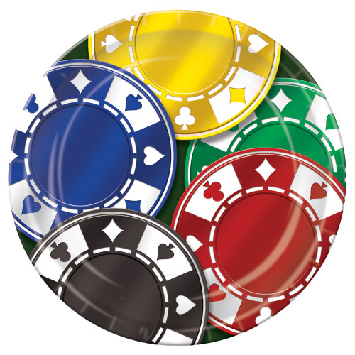 Pokerchips Tallrikar