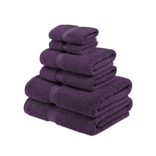 Set de prosopuri de bumbac egiptean superior cu 6 buca?i include 2 baie