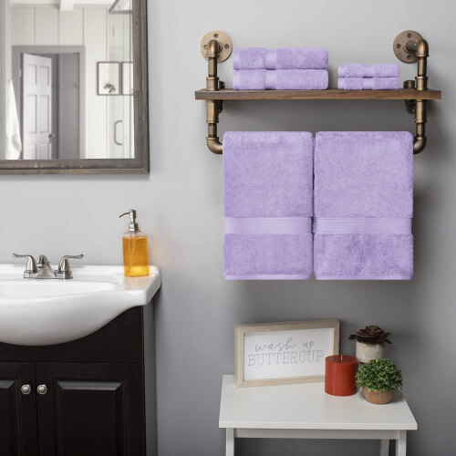 Set de prosopuri de bumbac egiptean superior cu 6 buca?i include 2 baie 1