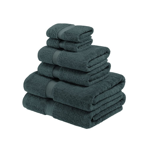 Set de prosopuri de bumbac egiptean superior cu 6 buca?i include 2 baie