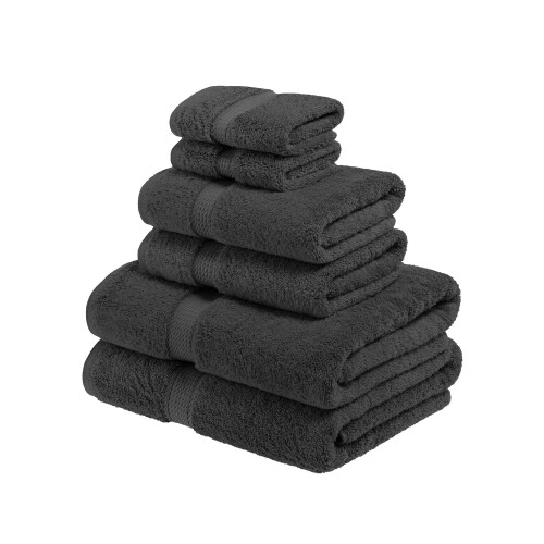 Set de prosopuri de bumbac egiptean superior cu 6 buca?i include 2 baie 1