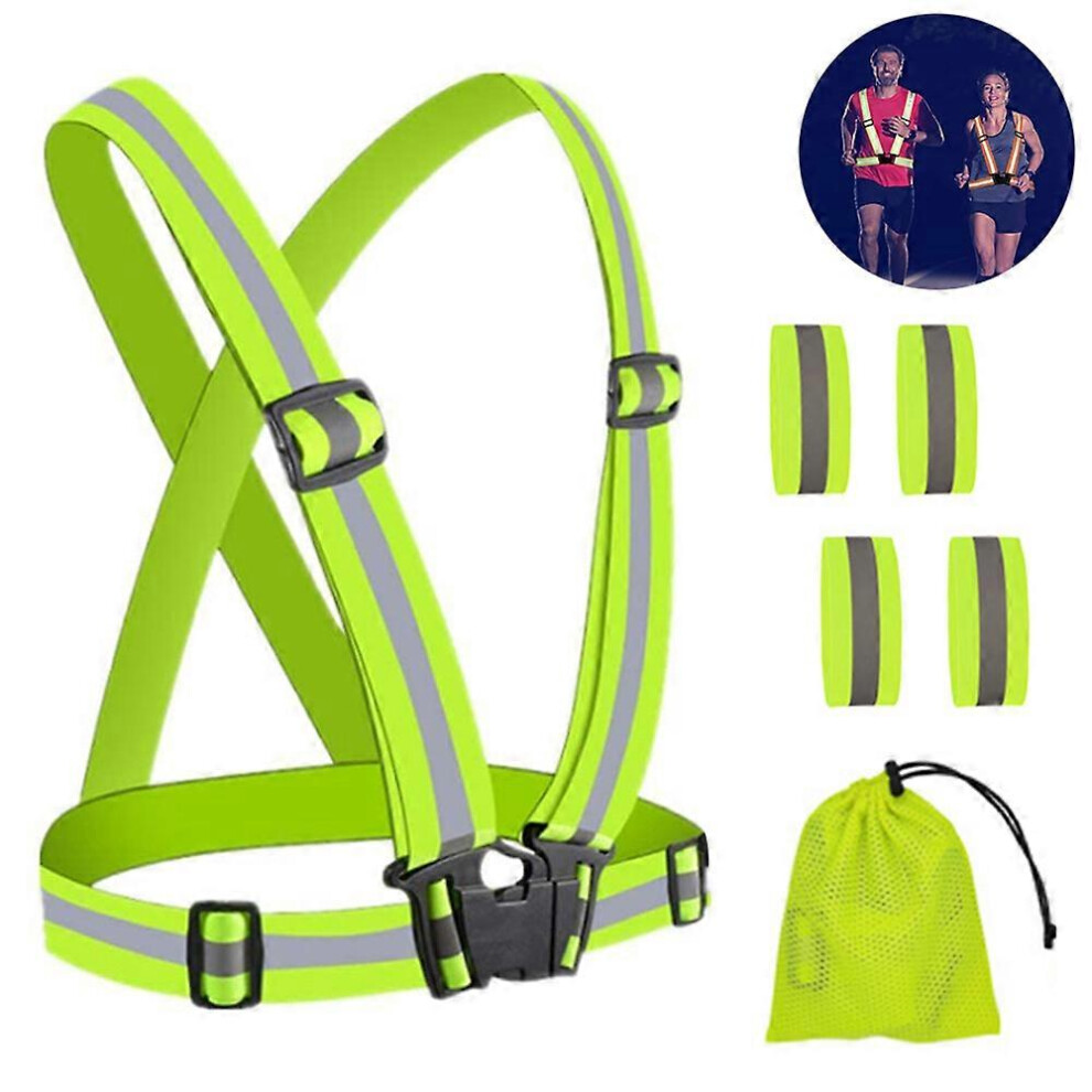 (As Show, One Size) Reflective Gear With Hi-Visibility Bands For Running Jogging,Walking,Cycling 6910540303179