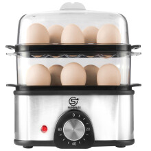 SUPERLEX Electric Egg Cooker 500W Stainless Steel Boiler for 16 eggs