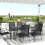 Outsunny Outsunny Extending Garden Table with Slatted Top, 160/220 x 90 x 73 cm, Grey 1