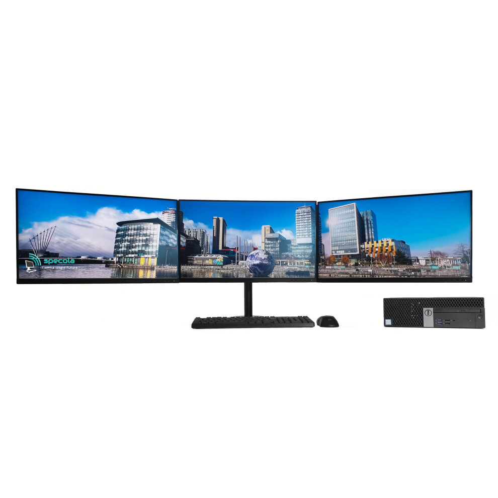 Dell Optiplex Office Pc I5 8Th Gen - 16Gb Ram/2Tb Ssd/Win11 - 3X22" Monitors