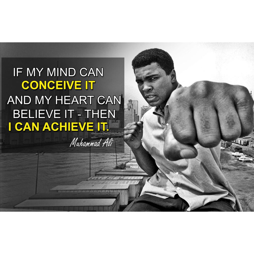 Affiche de Muhammad Ali Citation Boxe Affiches du Mois de l'histoire des Noirs Sports Qu