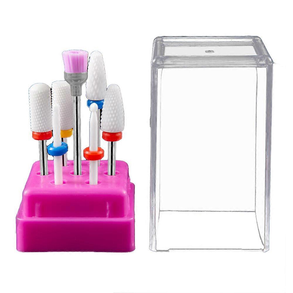 (As show, One size) Diamond Cuticle Electric Nail File and Ceramic Acrylic Gel Nail Bit Kit, Acrylic Nail Art Tools