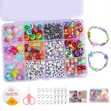 (As show, One size) 12 Color Mini Clear Glass Pony Seed Beads Kit for DIY Bracelet Necklace Jewelry Making Supplies