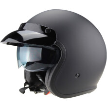 (S) ViPER RS-V06 Plus Open Face Motorcycle Helmet - Matt Black