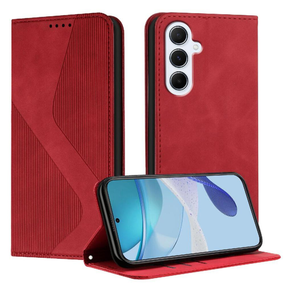 Gangxun (Red) Case For Samsung Galaxy A26 5G Magnetic Folio Flip Wallet Kickstand Pu Leather Card Slots Holder Red