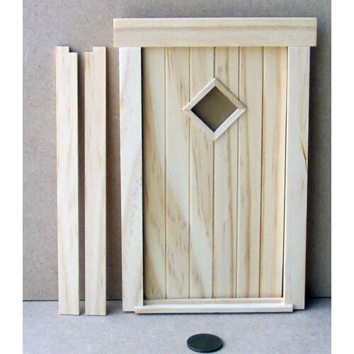 Opening External April Door & Frame 1:12 Scale Tumdee Dolls House 9251