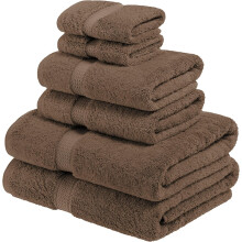 Set de prosopuri de bumbac egiptean superior cu 8 buca?i include 2 baie