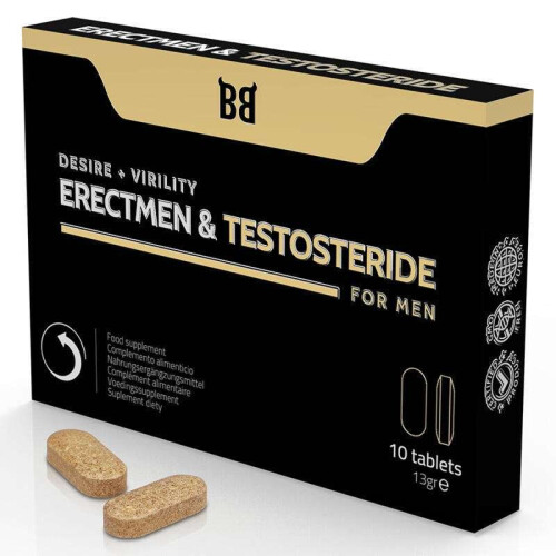 Black Bull - Erectmen & Testosteride Power & Testosterone For Men (10 Capsules)