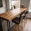 (150, 60) Solid Oak Breakfast Bar 1