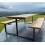 (280) Outdoor Slatted Picnic Table with Fixed Benches 5