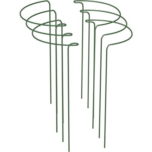 Vivo 6 Pack Plant Support Stakes 25 x 44cm Metal Plant Supports Ring Cage