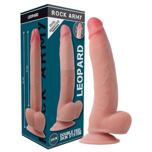 Rock Army - Leopard – Dual Density Silicone Dildo 23cm