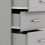 Seconique Dakota 3 Drawer Bedside Light Grey Metal Drawer Runners and Handles 2