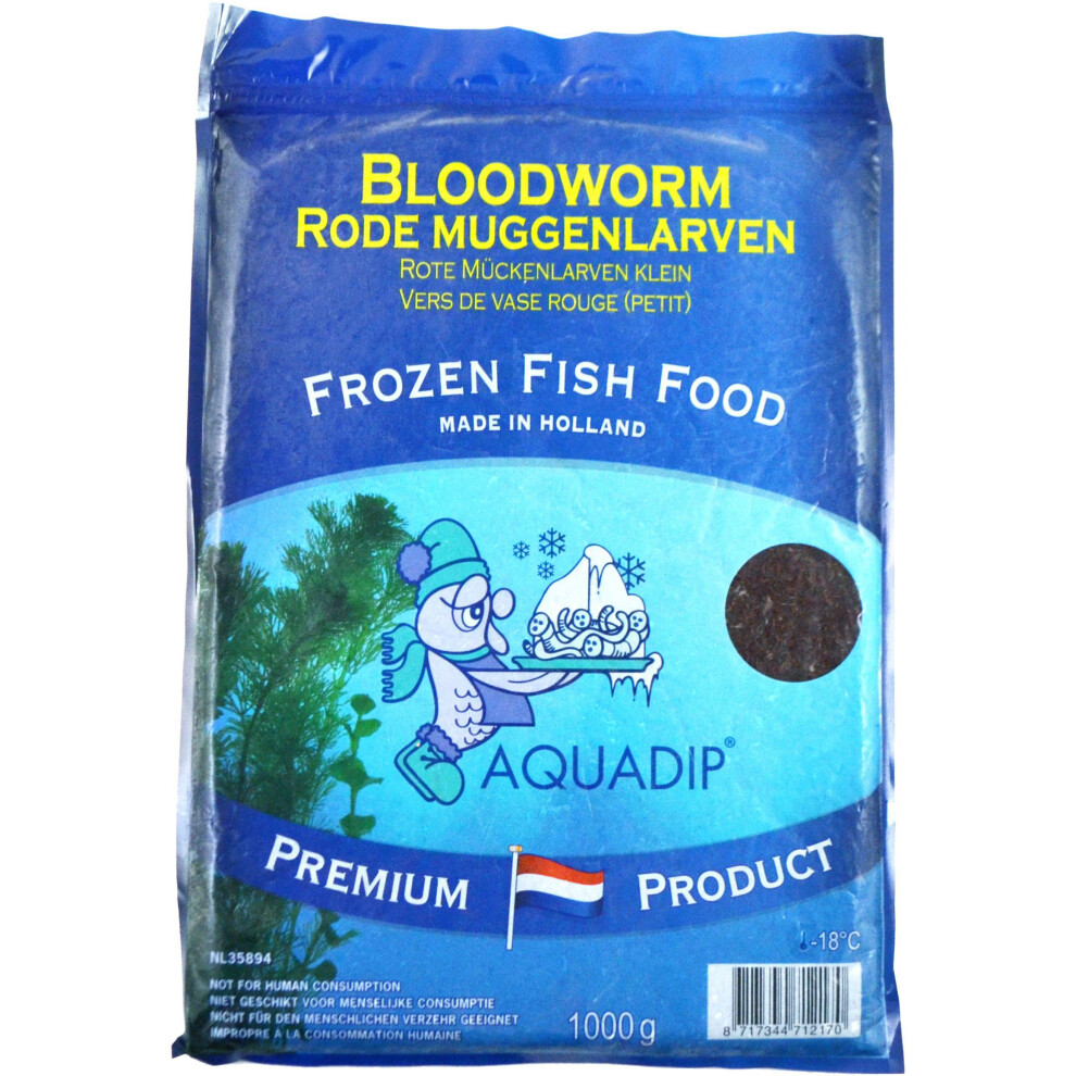AQUADIP Frozen Bloodworm 1kg Pack