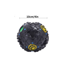 (M(10cm/4in)) Pet Dog Cat Giggle Ball Tough Treat Sound Activity Training Squeaky Chew Fun  Toy