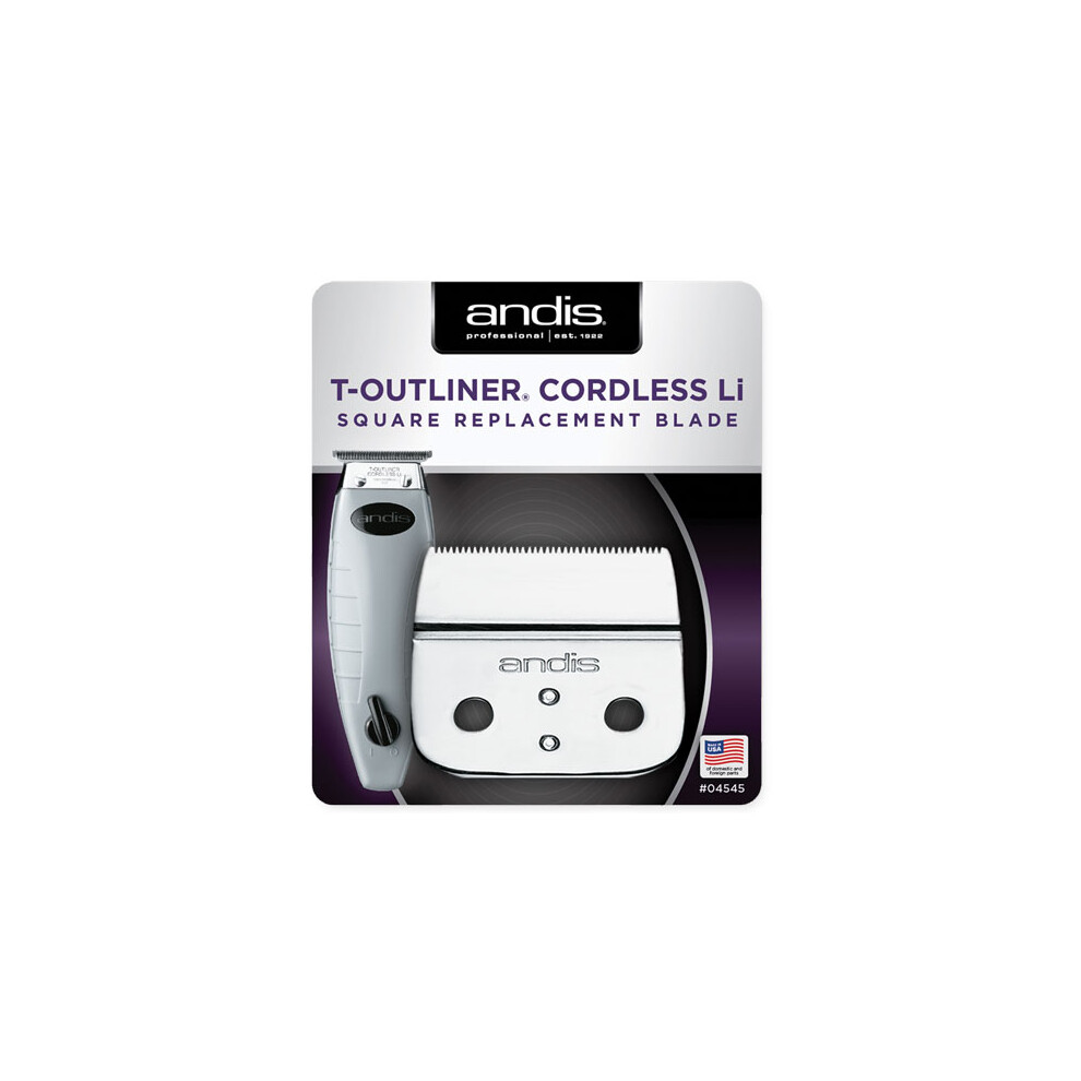 (Square Blade (04545)) Andis Cordless T-Outliner Replacement Blades