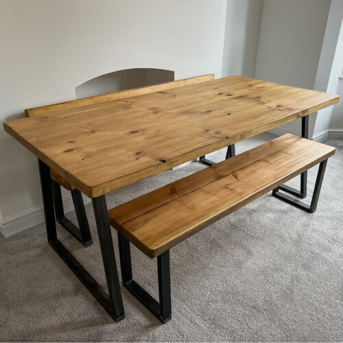 (280, 100) Sleek & Slender Rustic Dining Table 2