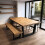 (120, 100) Sleek & Slender Rustic Dining Table 1