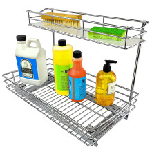 LYNK PROFESSIONAL Ausziehbarer Unterschrank-Organizer     29,2 cm breit x 45,7 cm tief     Ausziehbares Regal fur den Kuchenschrank oder unter der Sp