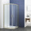 6mm 2 Door sliding Quadrant Enclosure 1000mm - Brushed Brass 1