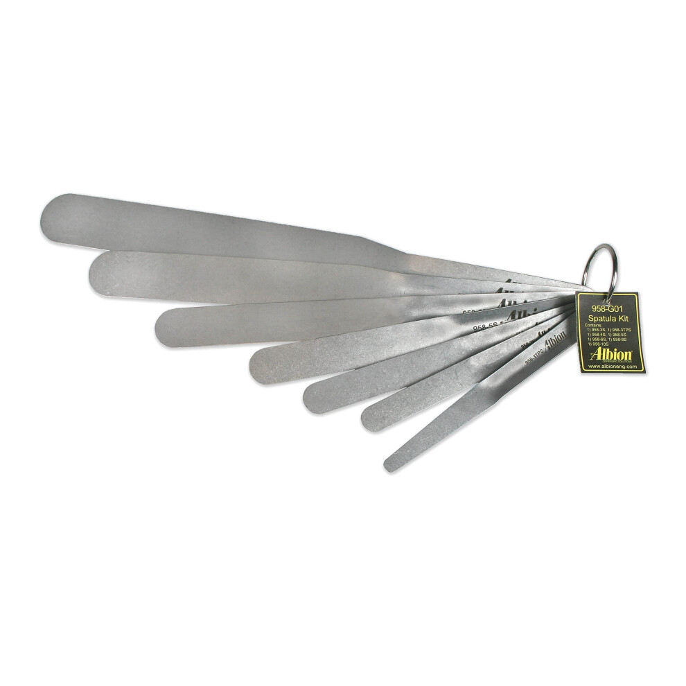 Albion Engineering 958G01 Streamline Caulk Spatula 7Piece Set  n k  Stainless Steel Pack of 7