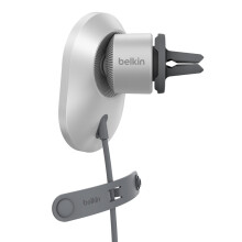 Support de chargement sans fil magnétique pour voiture Belkin BoostCharge Pro 15 W Gris