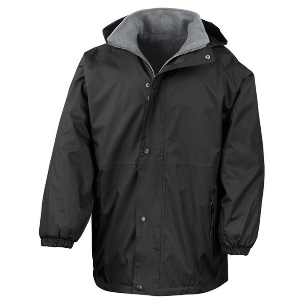 (L, Black/Grey) Result Unisex Adult StormDri 4000 Reversible Jacket