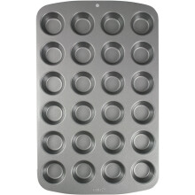 PME Mini Mini Muffin Pan-24 tazze Teglia antiaderente Mini Argento (cS