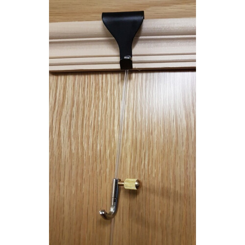 (Schwarz, 5 Meter) Formhaken-Set mit durchsichtigem Kabel