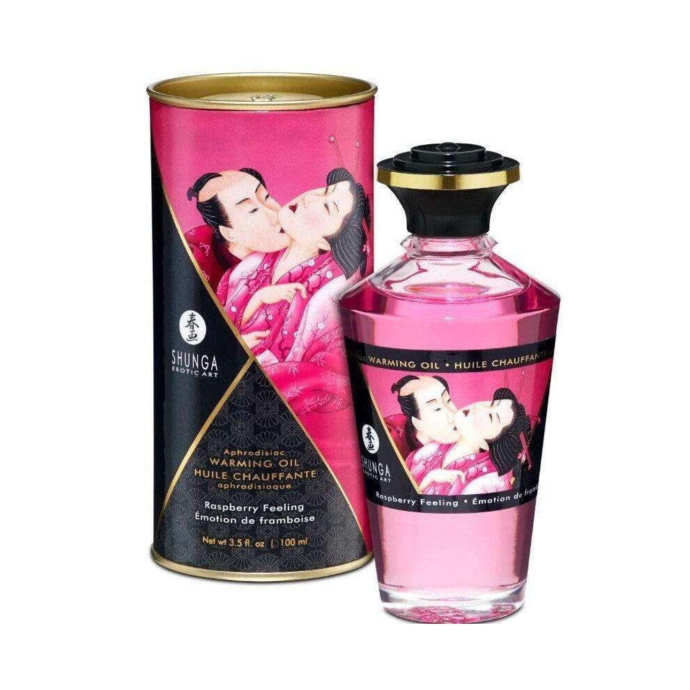 Shunga - Heat Effect Massage Oil Â Intense Raspberry 100Ml