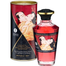 Shunga Lämmittävä Lemmenöljy Kuohuviini Mansikkaviini 100 ml