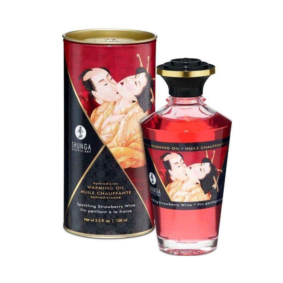 Shunga - Heat Effect Massage Oil Â Strawberries & Cava 100Ml
