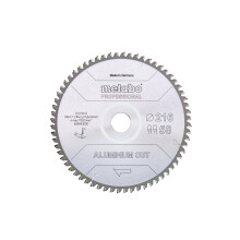 Metabo ALUMINIUM CUT PROFESSIONAL 628447000 Lama di sega circolare 254 x 30 x 2 mm Numero di denti: 72 1 pz