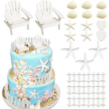 Topper pentru tort de plaja Decor pentru tort de nunta din lemn Adirondack Scaun de plaja n miniatura Mobilier pentru mini papu?i Decorare de su