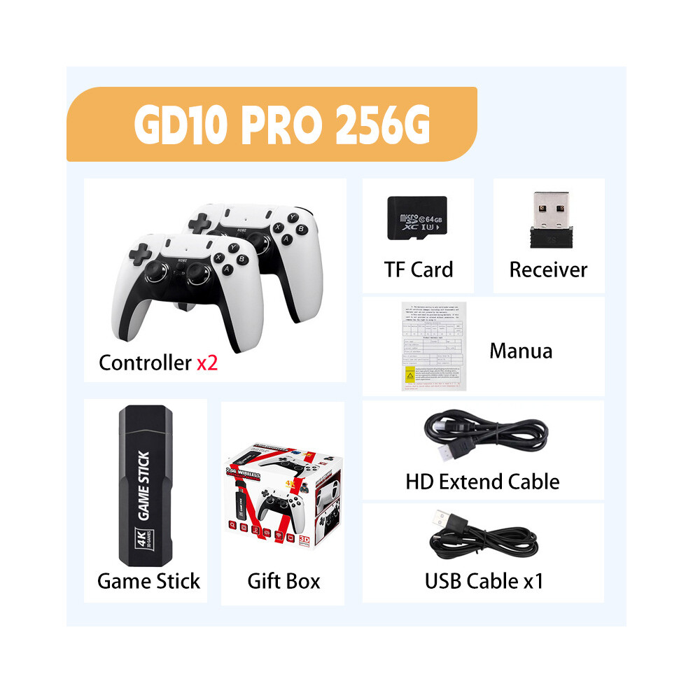 (GD10 pro white 256G [English] (spot sale, hot sale)) GD10 PRO gaming console X2 PLUS retro gaming console PSP God of War 4K HD gaming console