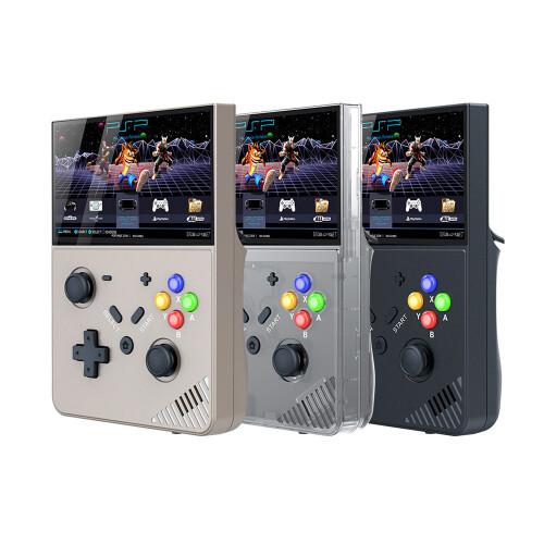(128G black) R43 PRO handheld gaming console M18 open source 3D high definition 4K rocker retro arcade PSP PS1 2
