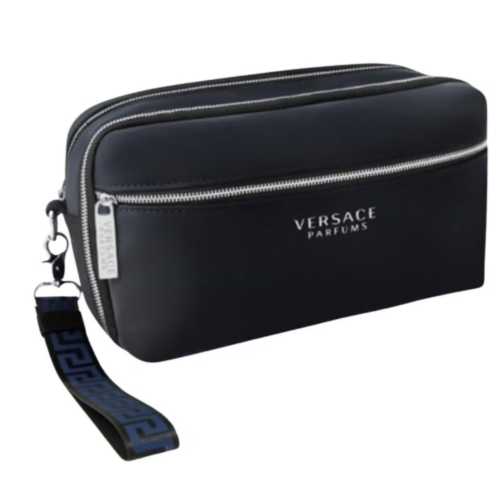 Versace Versace Parfums Navy Blue Travel Case For Men