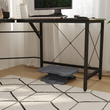 HOMCOM 922-002 Adjustable Foot Rest - 3-Position Height, 0-30 Tilt, Textured Massage Surface, Anti-Slip, Dark Grey