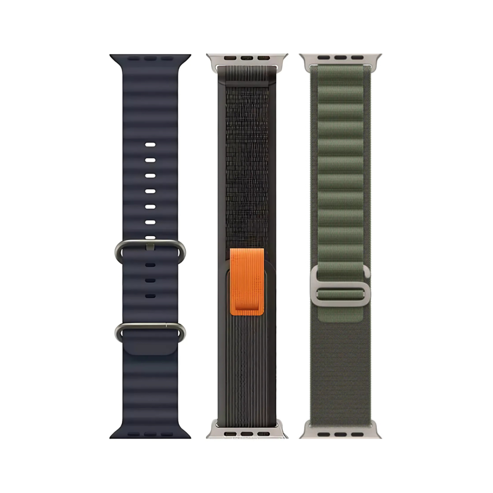 3 Pack Ocean, Trail & Alpine Loop Straps For Apple Watch Ultra 1 & 2 (49mm)