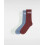 Vans (UK 9.5 - 13) Vans Boys Classic Crew Socks 3 Pack Copen Blue 3