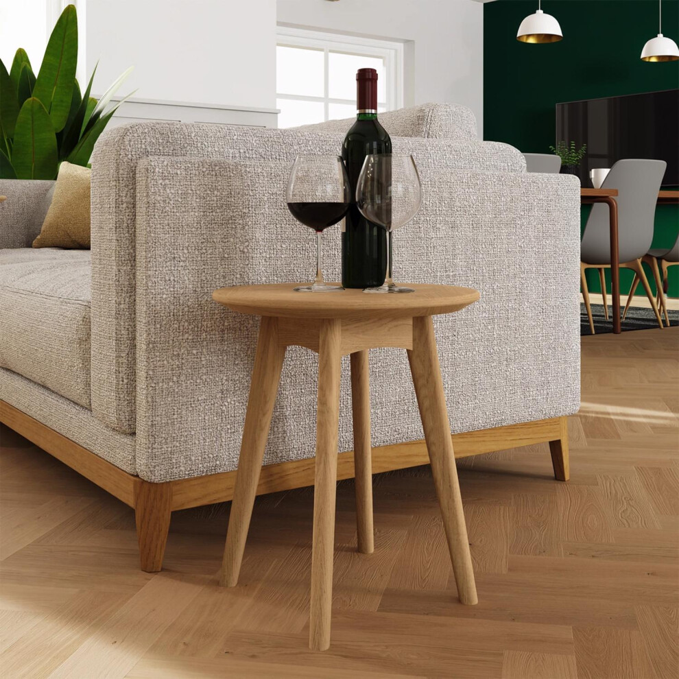 Wooden Wine Table Natural Ash Wood Storage Round Furniture