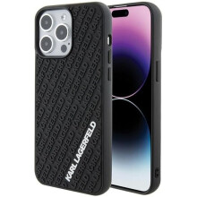 Karl Lagerfeld 3D Rubber Multi Logo Case for iphone 15 Pro Max 6.7" Black - KLHCP15X3DMKRLK