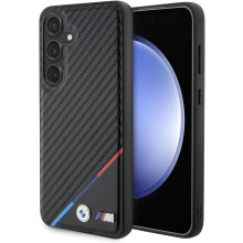 BMW Carbon Tricolor con custodia MagSafe per Samsung Galaxy S24 Nero