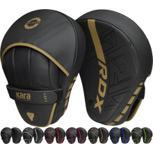 RDX Box-Pads, gebogene Fokus-Handschuhe, Maya-Hide-Leder, Kara-Haken- und Jab-Trainings-Pads, verstellbarer Riemen, belftet, MMA, Muay Thai, Kickbox